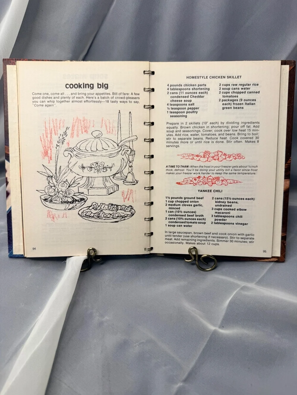 1970s Campbell Most-for-the-Money Main Dishes Cookbook Spiral Bound Vintage